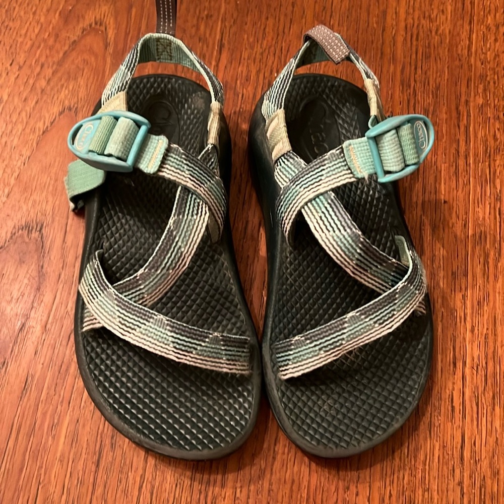Chaco sandals size 13 light teal green